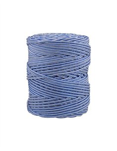 CORDÓN TRENZADO POLIPROPILENO 200M - 5MM  X 200M BLANCO/AZUL