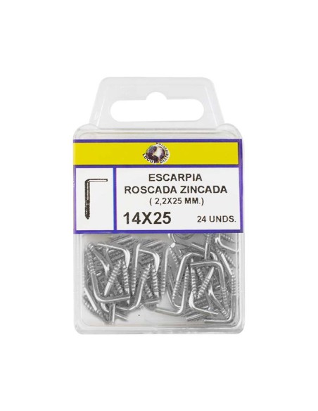 ESCARPIA ROSCADA ZINCADA BLISTER - 21X80MM