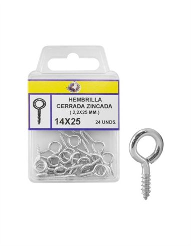 HEMBRILLA CERRADA ZINCADA BLISTER - 18X50MM