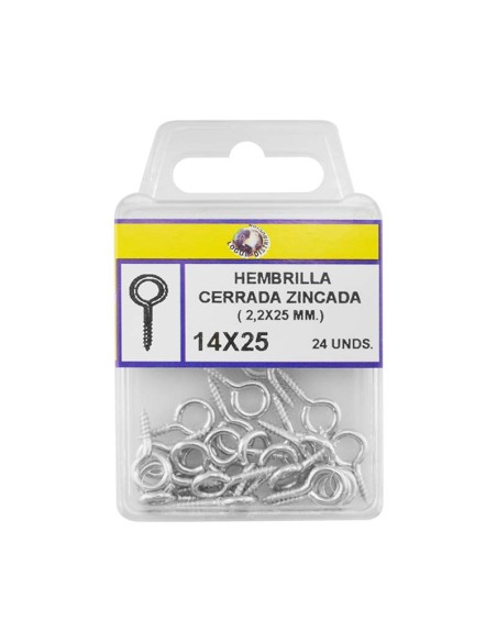 HEMBRILLA CERRADA ZINCADA BLISTER - 18X50MM