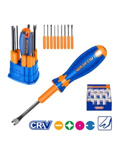 JGO. DESTORNILLADOR 10 PUNTAS INTERCAMBIABLES WADFOW 2