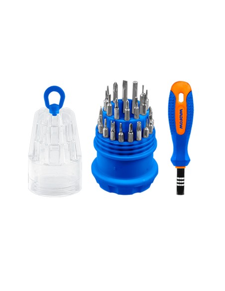 JUEGO 32 PZS DESTORNILLADOR PRECISION CON MANGO WADFOW