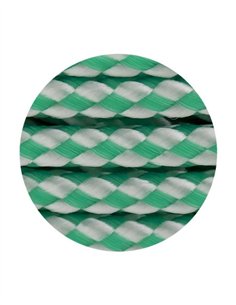 CORDÓN POLIPLÁSTICO TRENZADO - VERDE - BLANCO 2