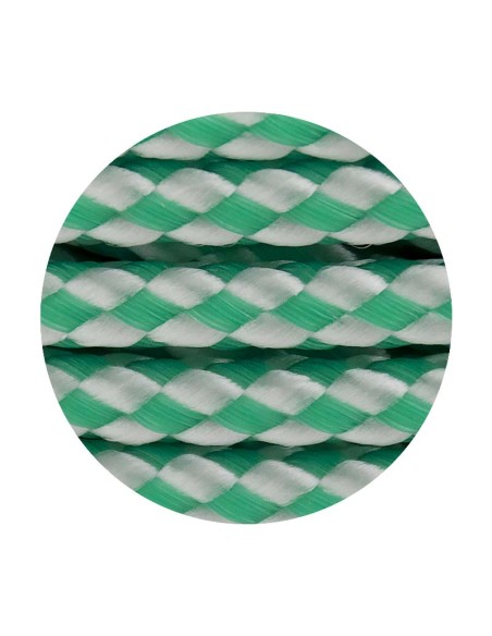 CORDÓN POLIPLÁSTICO TRENZADO - VERDE - BLANCO
