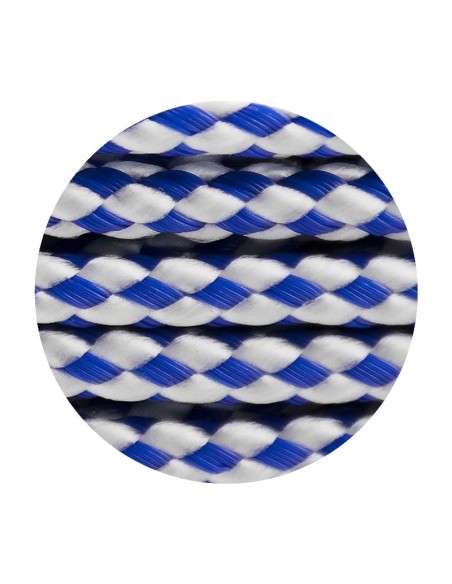 CORDÓN POLIPLÁSTICO TRENZADO - AZUL - BLANCO