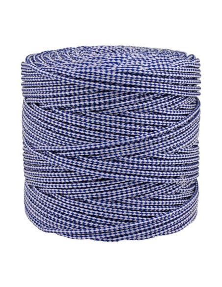 CORDÓN POLIPLÁSTICO TRENZADO - AZUL - BLANCO
