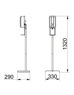 COLUMNA DISPENSADOR JABON AUTOMATICO CON SENSOR 1200ML 2