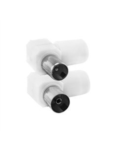 CONECTOR ACODADO BLANCO PVC-METAL - MACHO