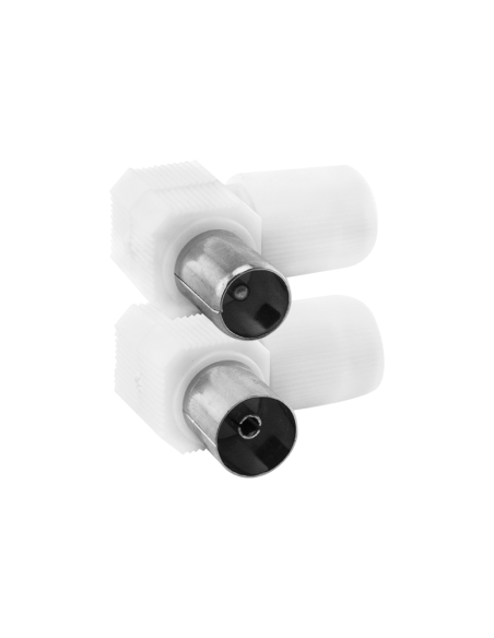CONECTOR ACODADO BLANCO PVC-METAL - MACHO