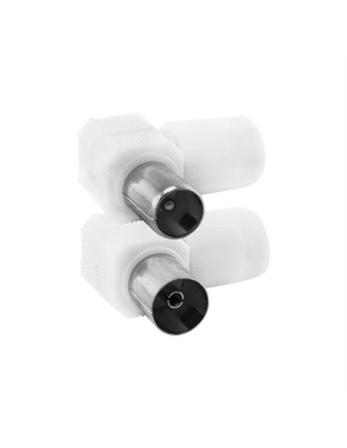 CONECTOR ACODADO BLANCO PVC-METAL - HEMBRA