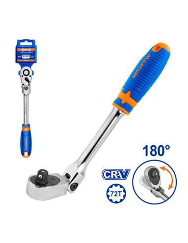 LLAVE DE CARRACA CABEZA FLEXIBLE WADFOW - 1/4"