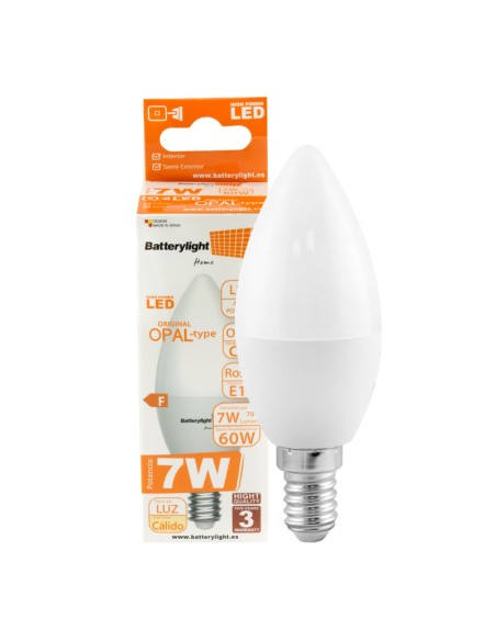 BOMBILLA VELA E14/7W/2700K