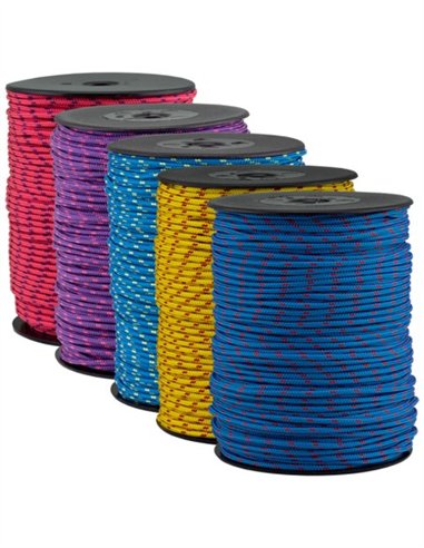CUERDA DRIZA FLUORESCENTE 3MM 100M - MORADO NARANJA