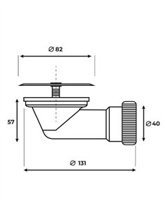 VÁLVULA PLATO DUCHA S/HORIZONTAL + REDUCTORA + REJILLA INOX