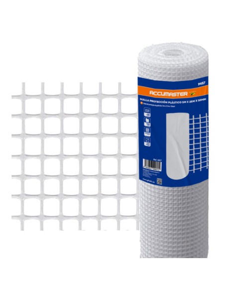 MALLA PROTECCION PLASTICO BLANCO ROLLO 1M X 25M - 1M X 25M X 10MM