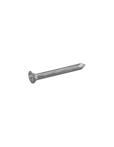 PUNTA DE ACERO CABEZA PLANA ZINCADA - 15X30MM