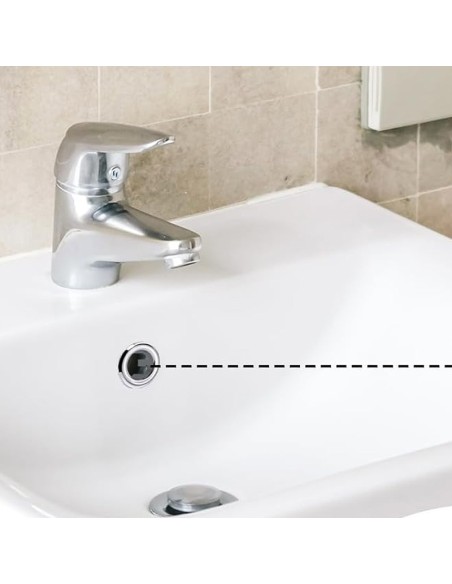 REBOSADERO EMBELLECEDOR LAVABO BIDET CROMADO - 24MM