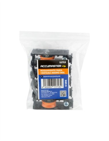 RODAMIENTO VENTANA NEGRO N01 5UDS