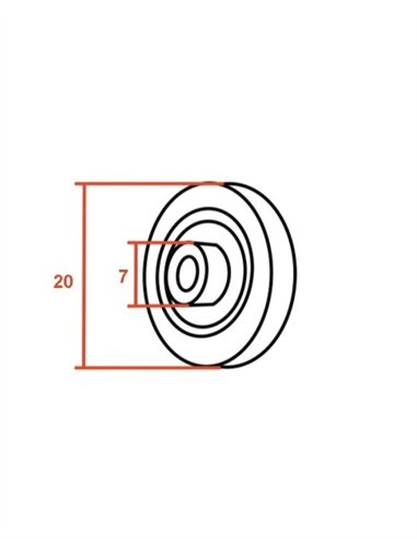 RODAMIENTO MAMPARA FRONTAL 20MM R03 10 UDS
