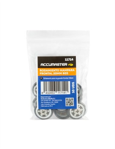 RODAMIENTO MAMPARA FRONTAL 20MM R03 10 UDS