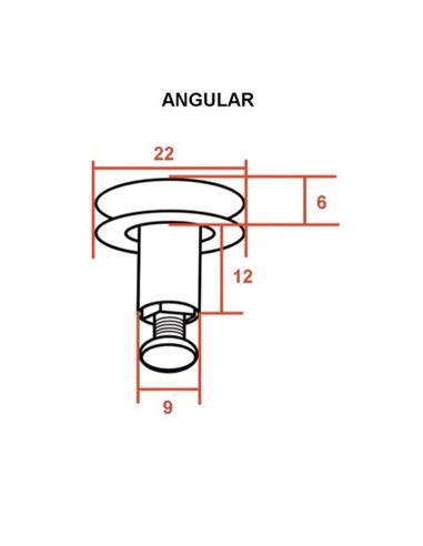 RODAMIENTO MAMPARA ANGULAR/SEMICIRCULAR 10UDS - ANGULAR 22MM