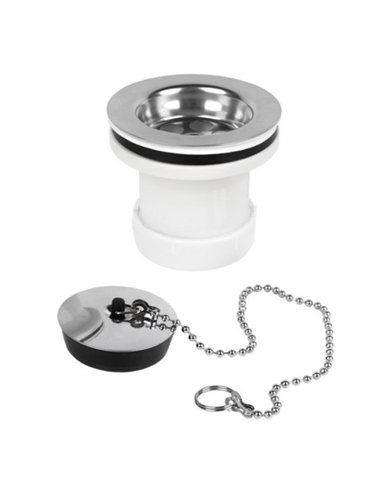 VALVULA LAVABO BIDET TAPON METALICO - 1 1/2"