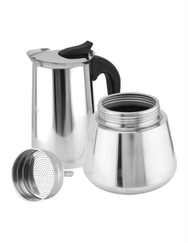 CAFETERA INDUCCIÓN ACERO INOXIDABLE - 4 TAZAS
