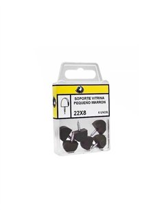 SOPORTE DE VITRINA MARRON - 33X20MM 2