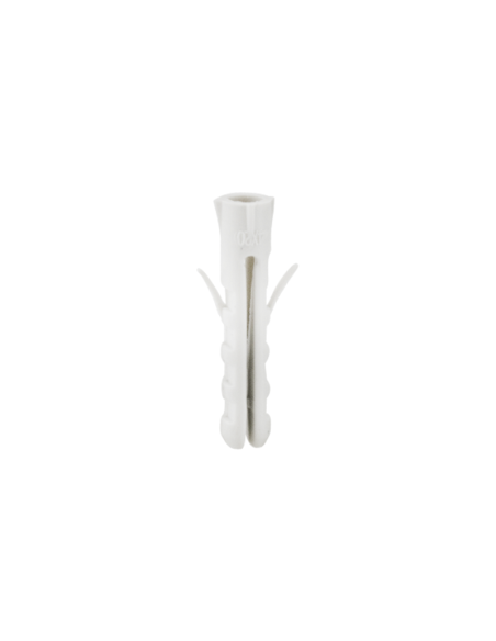 TACO BLANCO DE PLÁSTICO ESTRIADO - 9MM