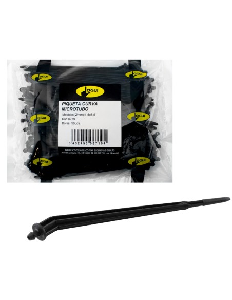 PIQUETA CURVA BOLSA 50 UDS - 4.5X6.5MM