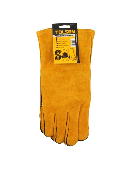GUANTES DE SOLDADOR COLOR AMARILLO TOLSEN