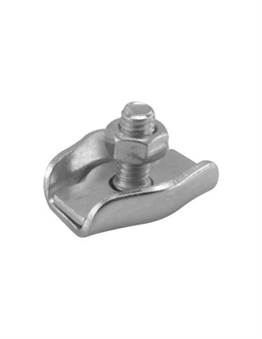SUJETACABLE PLANO SIMPLE ZINCADO 10 UDS - 6MM