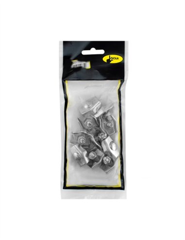 SUJETACABLE PLANO SIMPLE ZINCADO 10 UDS - 6MM
