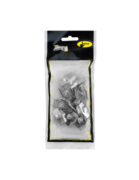 SUJETACABLE PLANO SIMPLE ZINCADO 10 UDS - 3MM