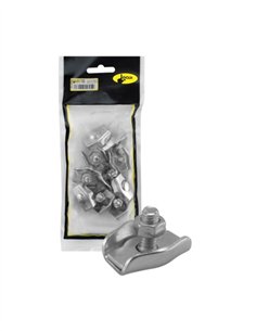 SUJETACABLE PLANO SIMPLE ZINCADO 10 UDS - 4MM 2