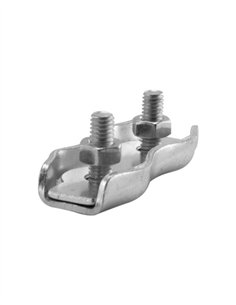 SUJETACABLE PLANO DOBLE ZINCADO 10 UDS - 5MM