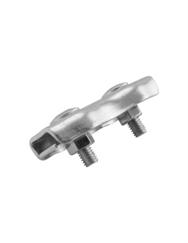 SUJETACABLE PLANO DOBLE ZINCADO 10 UDS - 5MM