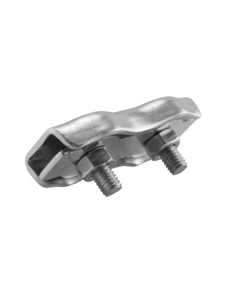 SUJETACABLE PLANO DOBLE ZINCADO 10 UDS - 4MM