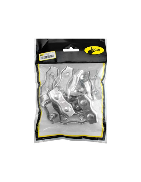 SUJETACABLE PLANO DOBLE ZINCADO 10 UDS - 4MM