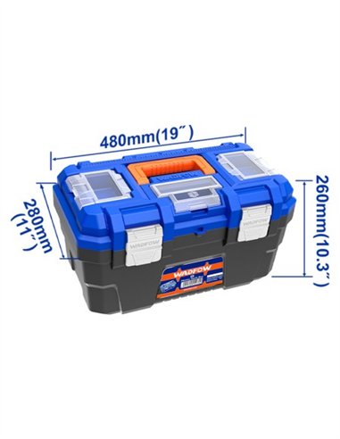 CAJA HERRAMIENTAS PLASTICO WADFOW - 330X170X140MM