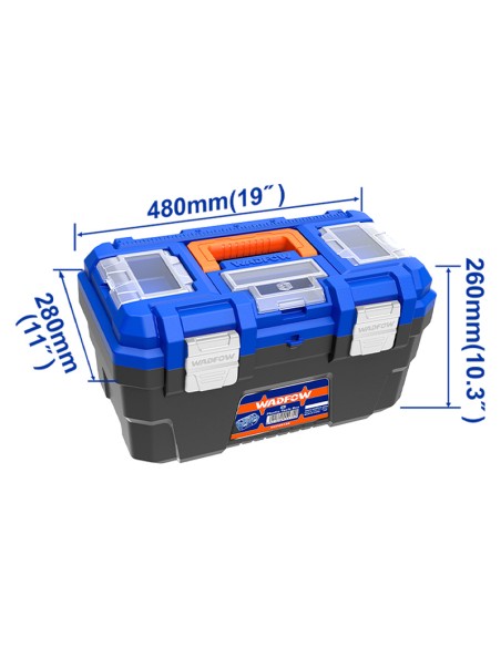 CAJA HERRAMIENTAS PLASTICO WADFOW - 330X170X140MM