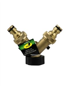 ADAPTADOR GRIFO 2 SALIDAS CON LLAVE 3/4" 2