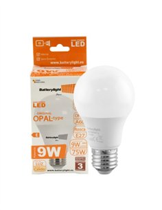 BOMBILLA ESTANDAR E27 - 820 LUM - 9W - 6000K