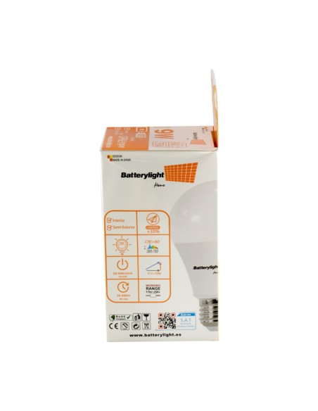 BOMBILLA ESTANDAR E27 - 820 LUM - 9W - 6000K
