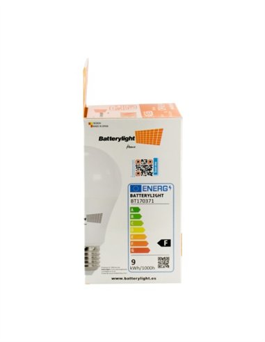 BOMBILLA ESTANDAR E27 - 820 LUM - 9W - 6000K