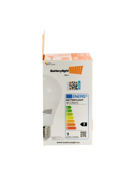 BOMBILLA ESTANDAR E27 - 820 LUM - 9W - 6000K