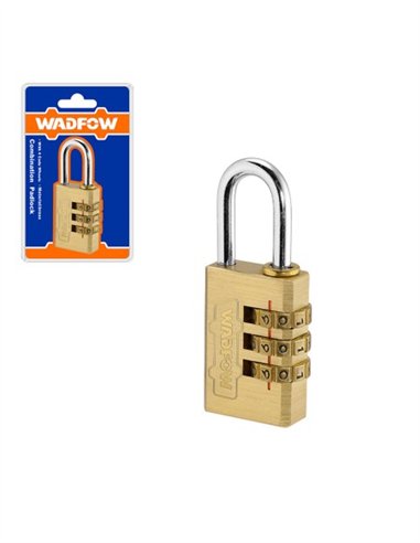 CANDADO COMBINACION 3 DIGITOS WADFOW - 3X20MM
