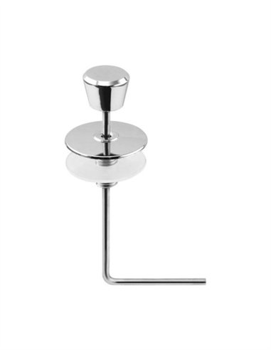 TIRADOR POMO METALICO CROMADO CON VARILLA METALICA - VARILLA ANGULAR