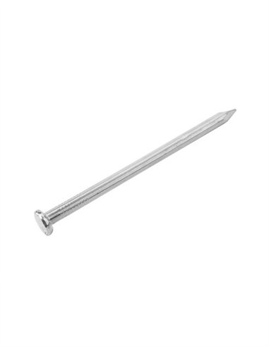 PAQUETE 1KG PUNTAS HIERRO GALVANIZADO CABEZA PLANA - 3.8X65MM