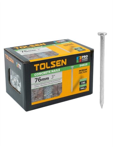PAQUETE 1KG PUNTAS HIERRO GALVANIZADO CABEZA PLANA - 3.8X65MM